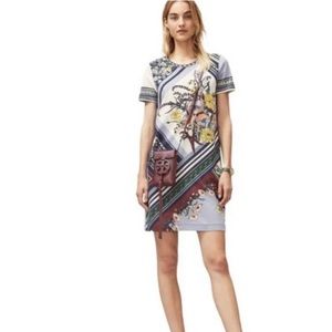 TORY BURCH Homage Floral Patchwork Cotton T-Shirt Dress large